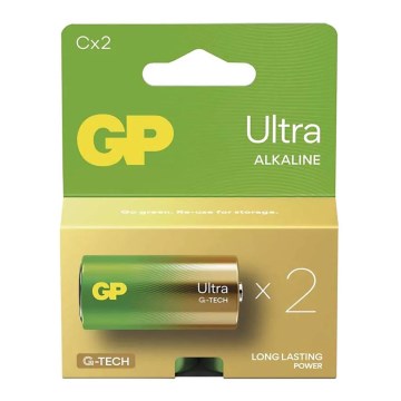 2 pçs Pilha alcalina C GP ULTRA 1,5V