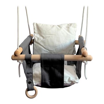 2Kids Toys - Balanço infantil de tecido cinza/branco