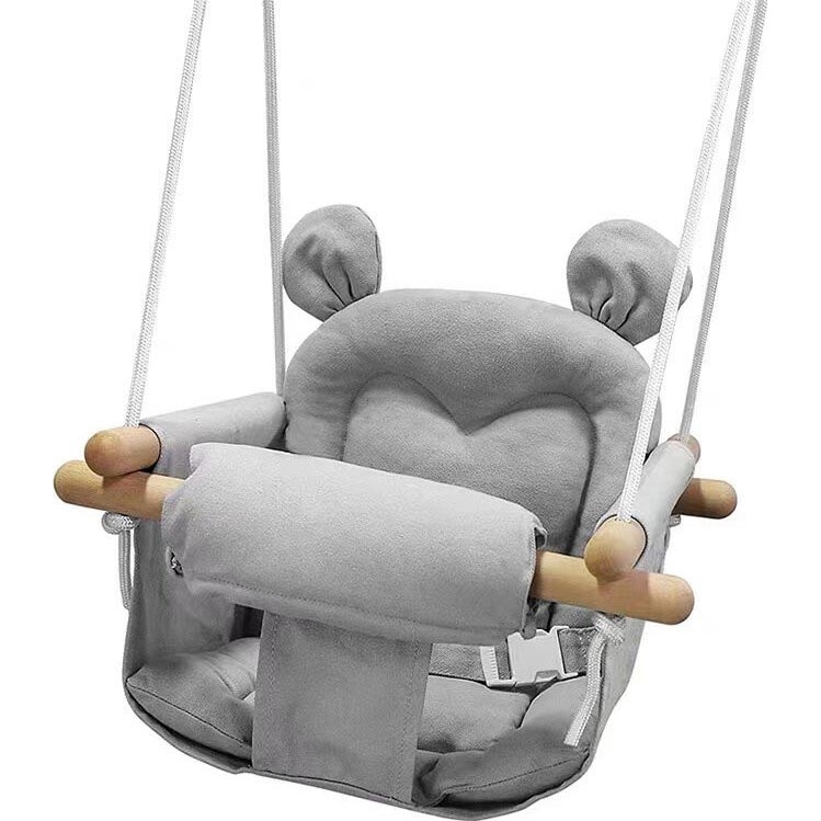 2Kids Toys - Baloiço têxtil para crianças cinzento/faia