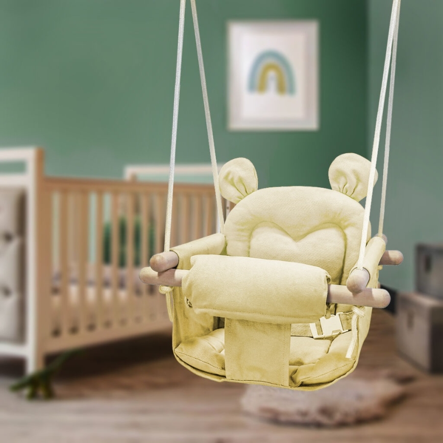 2Kids Toys - Baloiço têxtil para crianças creme/faia