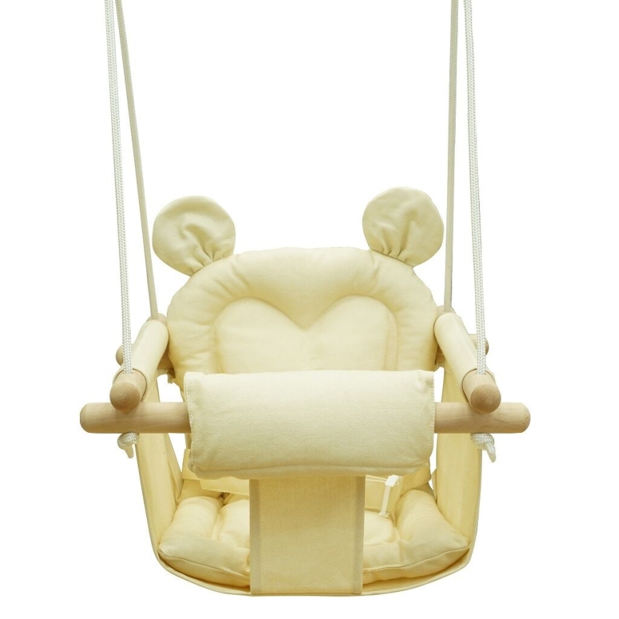 2Kids Toys - Baloiço têxtil para crianças creme/faia