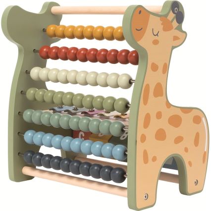 2Kids Toys - Contador multifuncional de madeira Girafa
