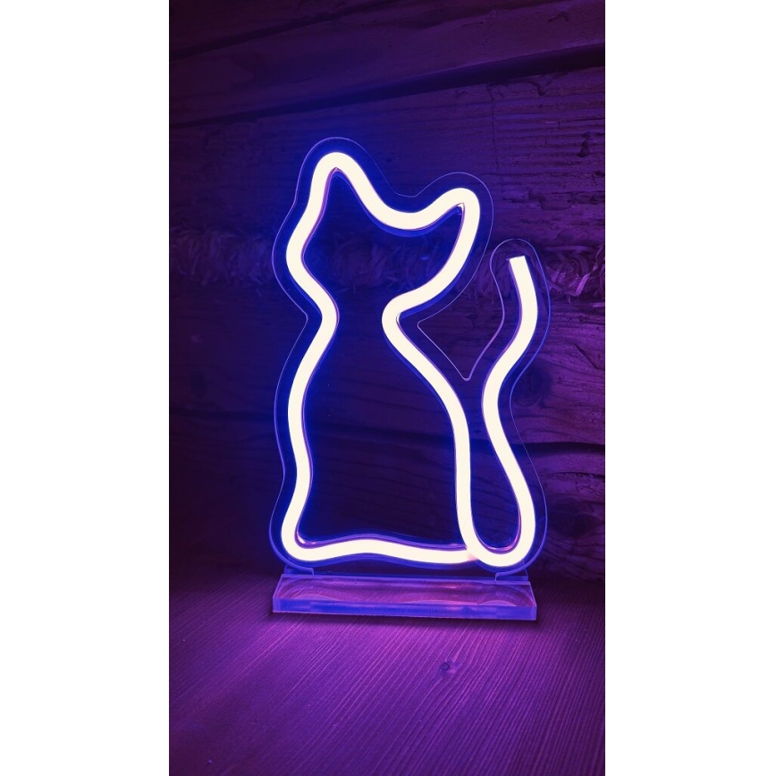 2Kids Toys - Decoração de mesa LED Neon LED/5W/USB gato