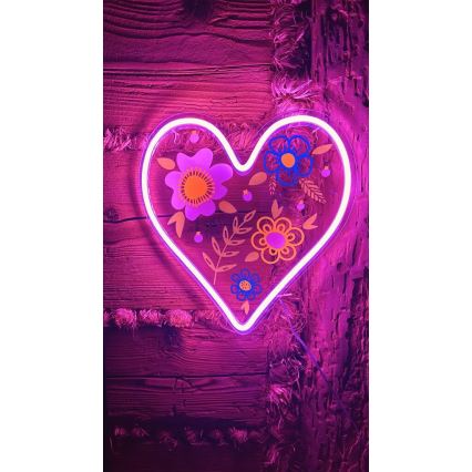 2Kids Toys - Decoração de parede LED com néons LED/5W/USB coração