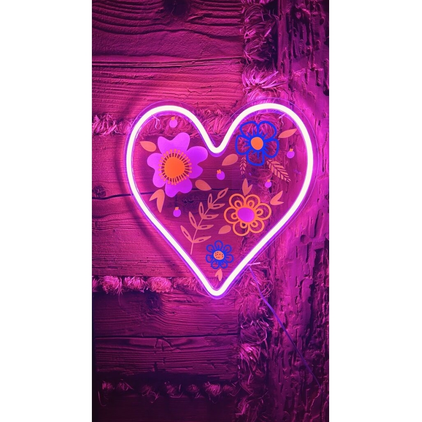 2Kids Toys - Decoração de parede LED com néons LED/5W/USB coração