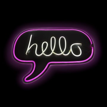 2Kids Toys - Decoração de parede LED com néons LED/5W/USB hello