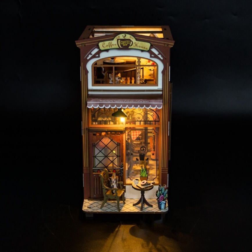 2Kids Toys - Quebra-cabeça 3D LED Suporte para Livros Café 2xAAA