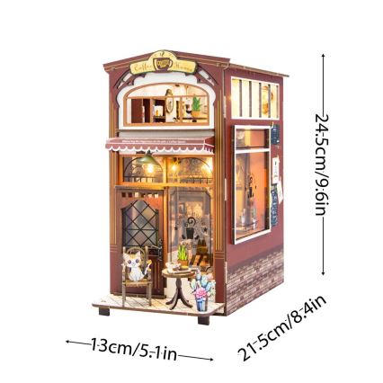 2Kids Toys - Quebra-cabeça 3D LED Suporte para Livros Café 2xAAA