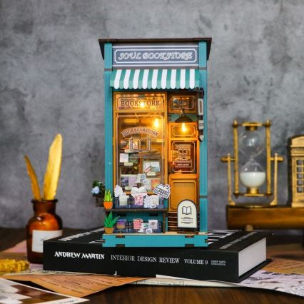 2Kids Toys - Quebra-cabeça 3D LED Suporte para Livros Livraria da Alma 2xAAA