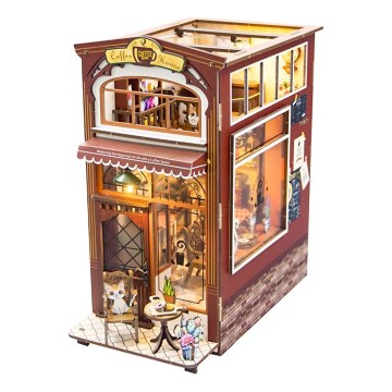 2Kids Toys - Quebra-cabeça 3D LED Suporte para Livros Café 2xAAA