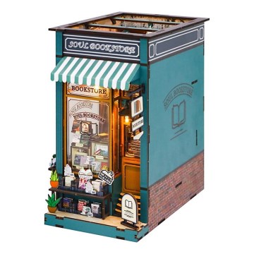 2Kids Toys - Quebra-cabeça 3D LED Suporte para Livros Livraria da Alma 2xAAA