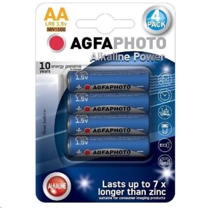 4 pçs Pilha alcalina AA 1,5V
