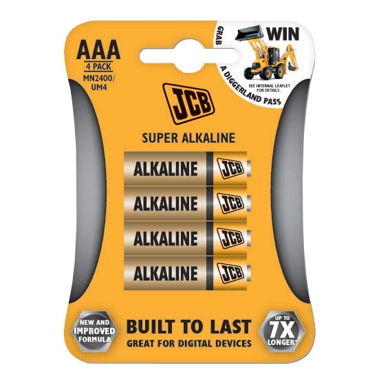 4 pçs Pilha alcalina AAA 1,5V