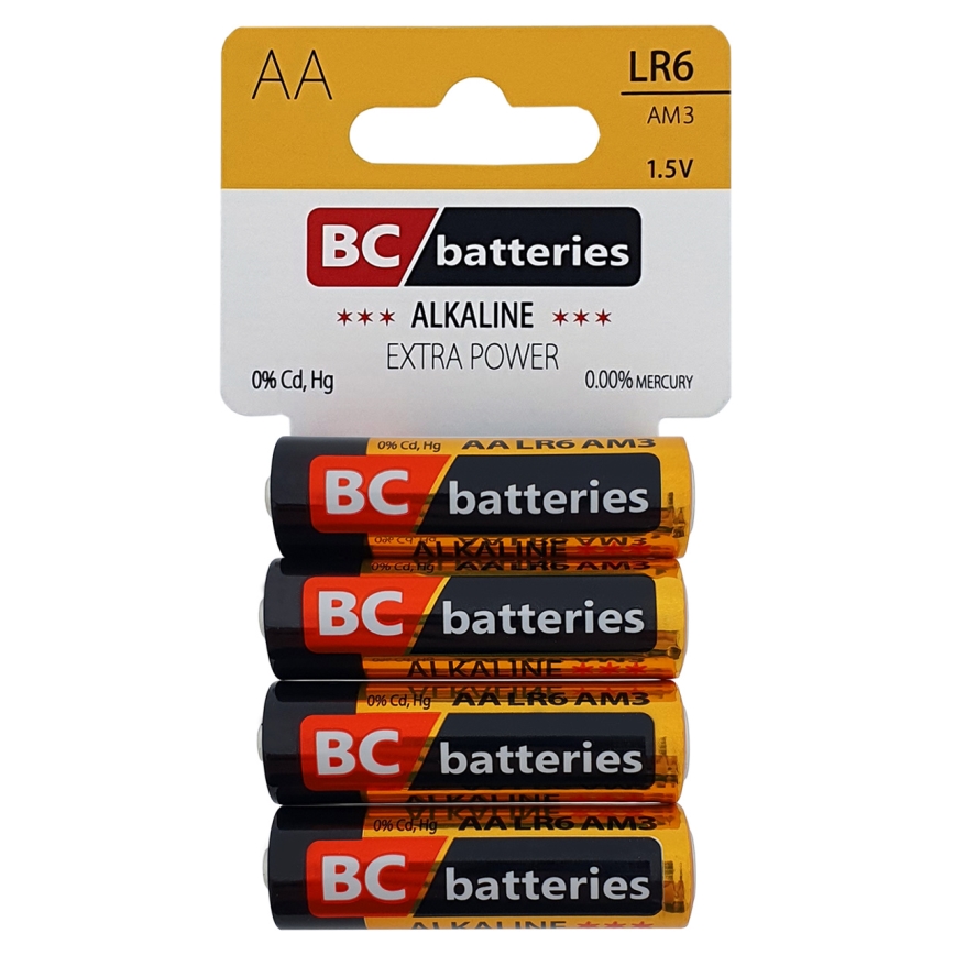 4 Pilhas alcalina EXTRA POWER AA 1,5V