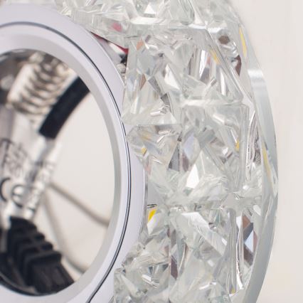 Emithor 71094 - Foco de encastrar LED CRYSTAL FIX 1xGU10/50W + LED/3W STRIPE