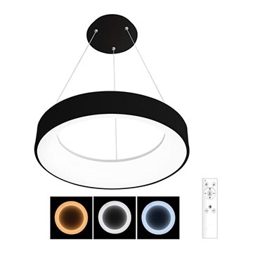 Brilagi - Candelabro suspenso LED com regulação FALCON LED/40W/230V 3000-6500K preto + controlo remoto