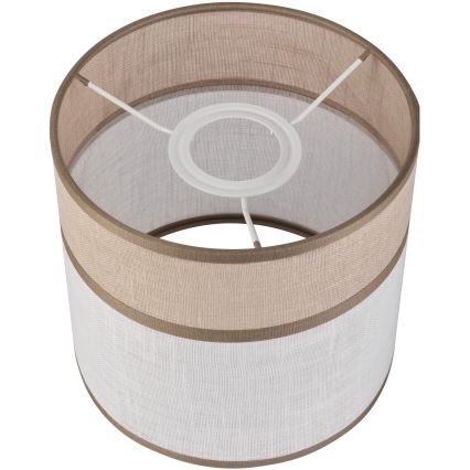 Abajur de substituição para lustre, candeeiro de mesa e candeeiro de parede ANDREA E27 d. 16 cm bege/cinzento