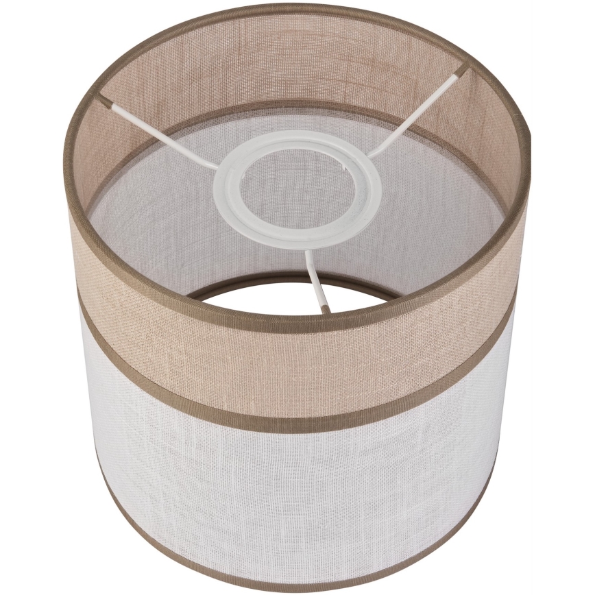 Abajur de substituição para lustre, candeeiro de mesa e candeeiro de parede ANDREA E27 d. 16 cm bege/cinzento