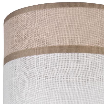 Abajur de substituição para lustre, candeeiro de mesa e candeeiro de parede ANDREA E27 d. 16 cm bege/cinzento