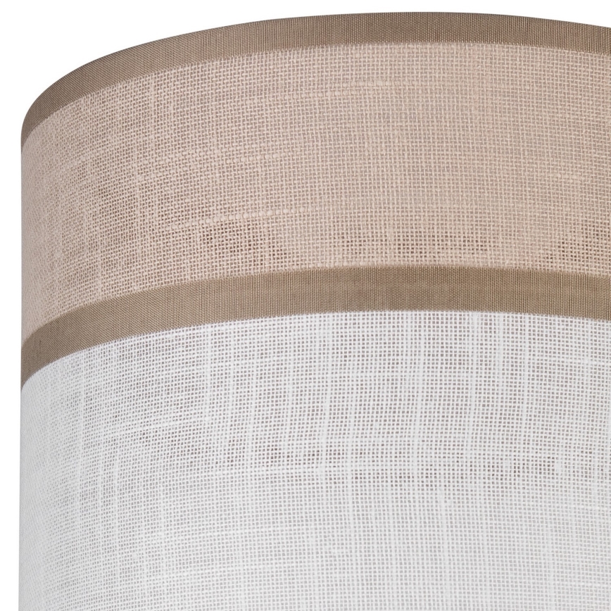 Abajur de substituição para lustre, candeeiro de mesa e candeeiro de parede ANDREA E27 d. 16 cm bege/cinzento