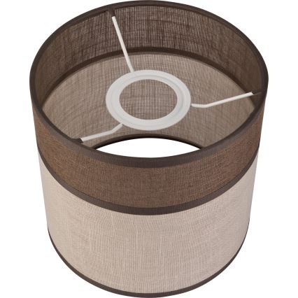 Abajur de substituição para lustre, candeeiro de pé e candeeiro de parede ANDREA E27 d. 16 cm castanho/bege