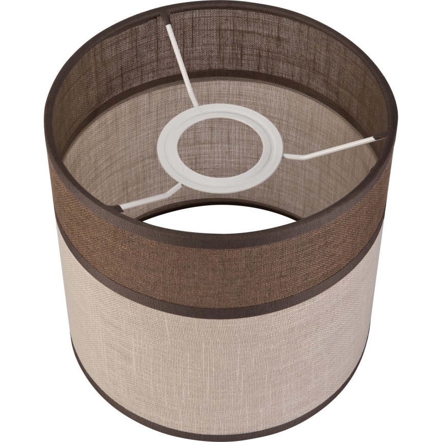Abajur de substituição para lustre, candeeiro de pé e candeeiro de parede ANDREA E27 d. 16 cm castanho/bege