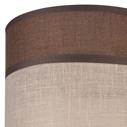 Abajur de substituição para lustre, candeeiro de pé e candeeiro de parede ANDREA E27 d. 16 cm castanho/bege