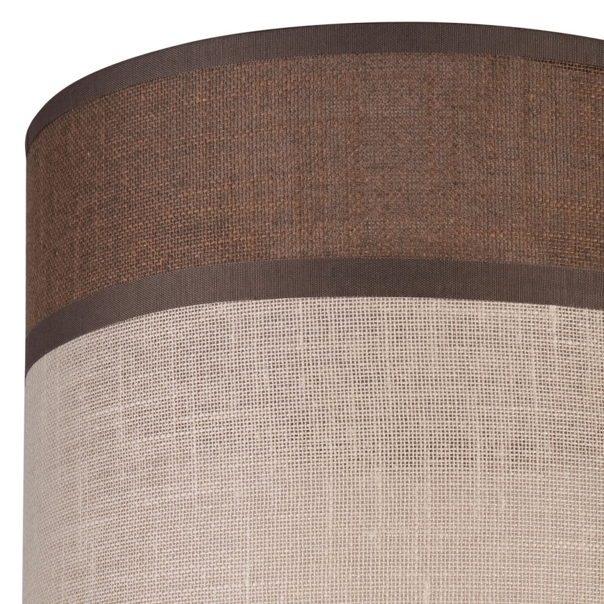 Abajur de substituição para lustre, candeeiro de pé e candeeiro de parede ANDREA E27 d. 16 cm castanho/bege