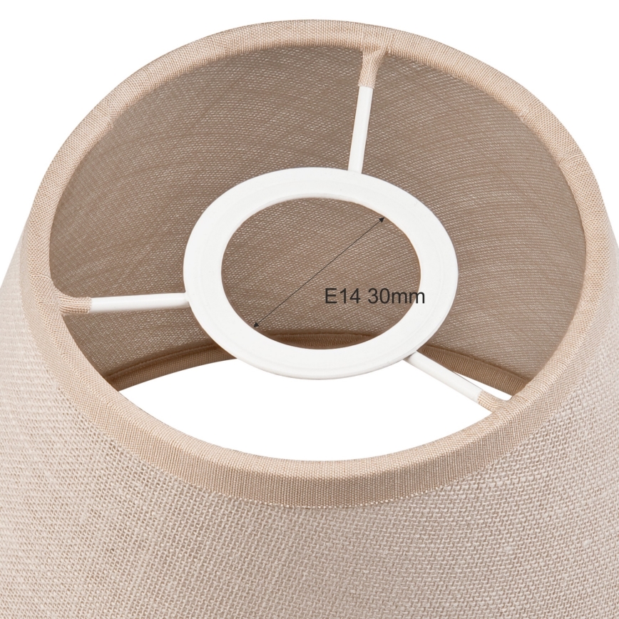 Abajur de substituição para candeeiro e iluminação de parede ANTONIO E14 120x150 mm bege