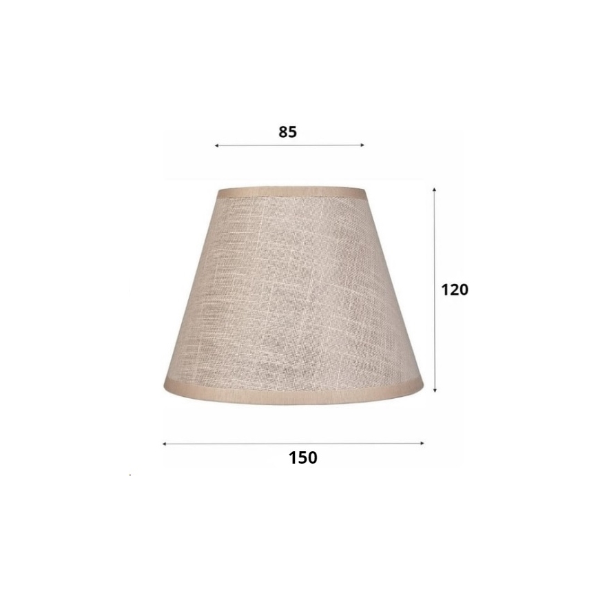 Abajur de substituição para candeeiro e iluminação de parede ANTONIO E14 120x150 mm bege