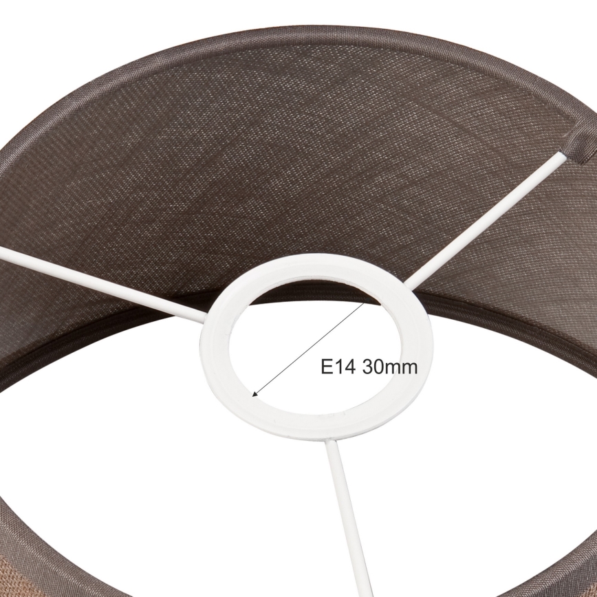 Abajur de substituição para candeeiro e iluminação de parede ANTONIO E14 120x200 mm castanho