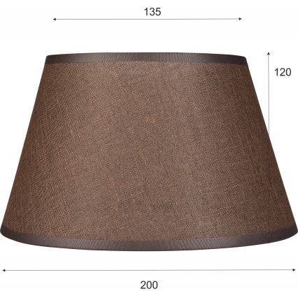 Abajur de substituição para candeeiro e iluminação de parede ANTONIO E14 120x200 mm castanho