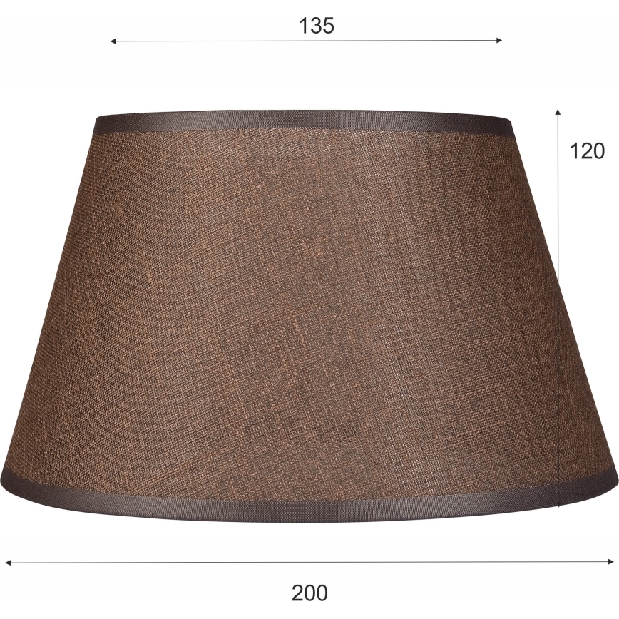 Abajur de substituição para candeeiro e iluminação de parede ANTONIO E14 120x200 mm castanho