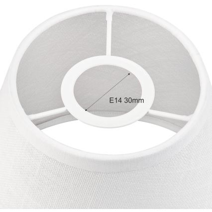 Abajur de substituição para candeeiro e iluminação de parede ANTONIO E14 140x160 mm branco