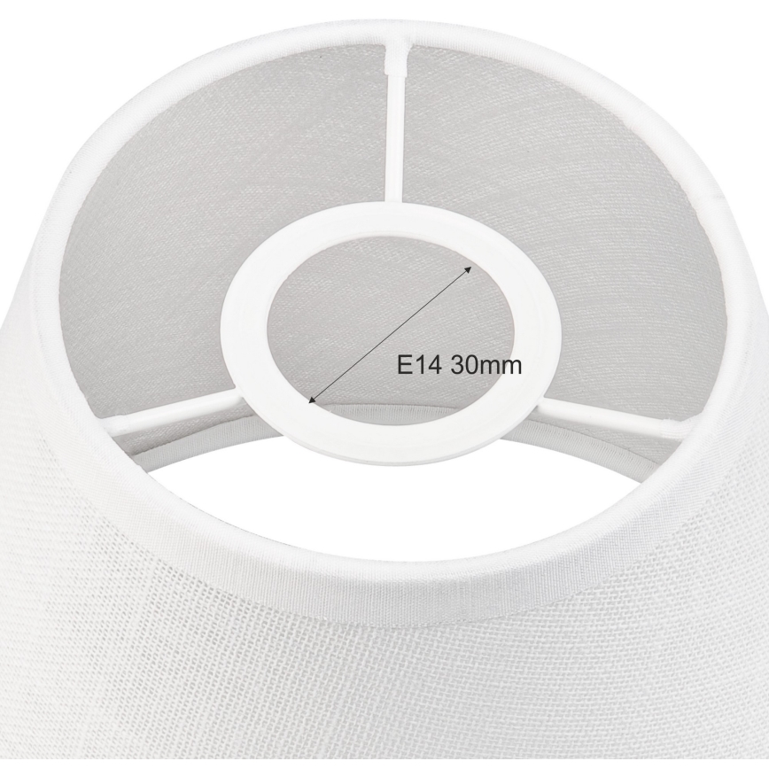 Abajur de substituição para candeeiro e iluminação de parede ANTONIO E14 140x160 mm branco
