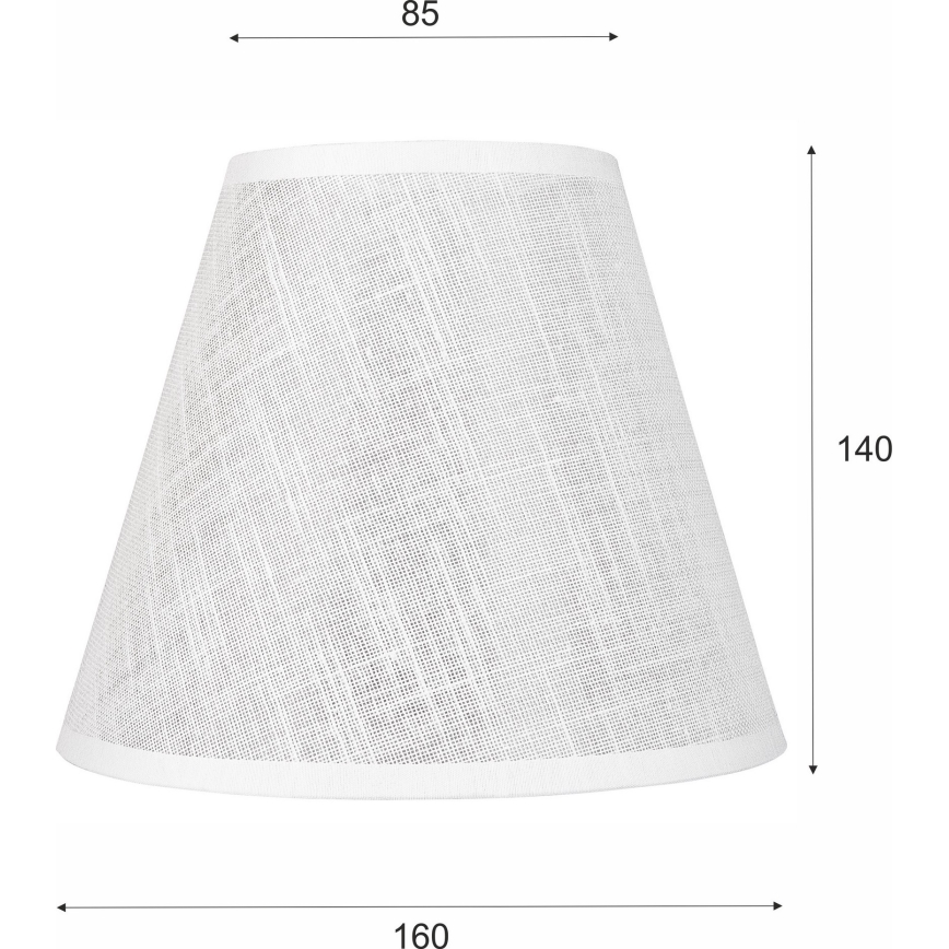 Abajur de substituição para candeeiro e iluminação de parede ANTONIO E14 140x160 mm branco
