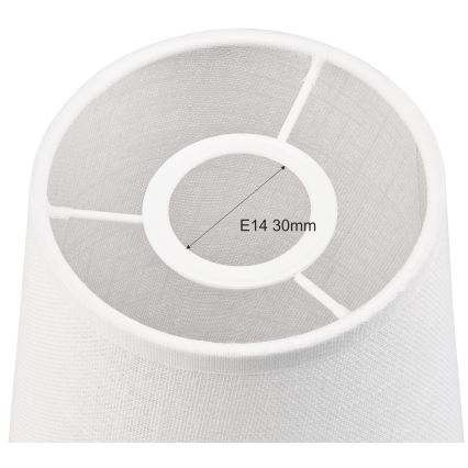 Abajur de substituição para candeeiro e iluminação de parede ANTONIO E14 150x120 mm branco