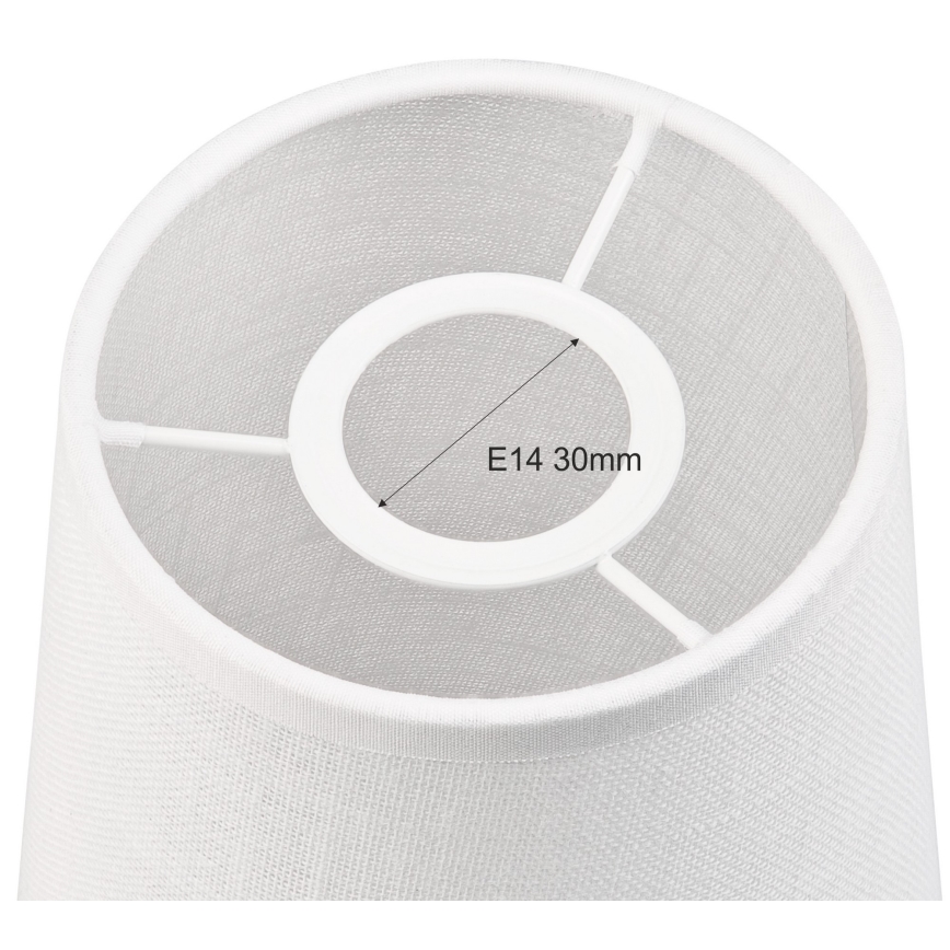 Abajur de substituição para candeeiro e iluminação de parede ANTONIO E14 150x120 mm branco