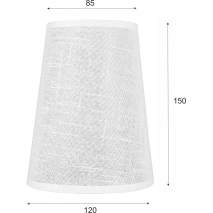 Abajur de substituição para candeeiro e iluminação de parede ANTONIO E14 150x120 mm branco