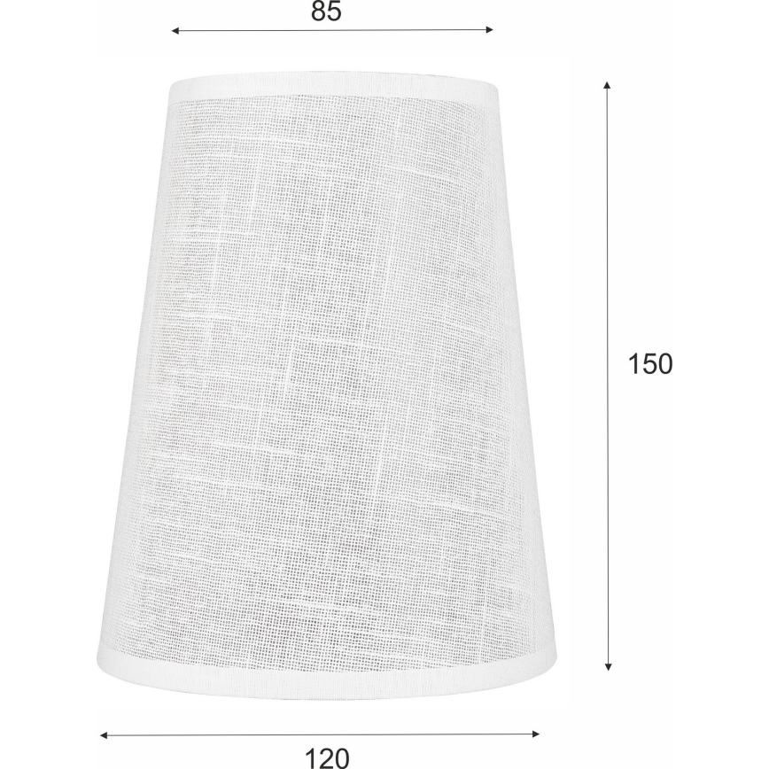 Abajur de substituição para candeeiro e iluminação de parede ANTONIO E14 150x120 mm branco