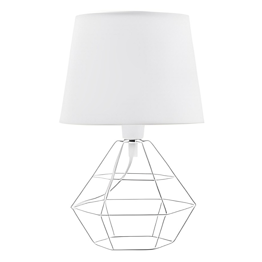 Abajur de substituição para candeeiro de mesa DIAMOND E27 17x20 cm branco