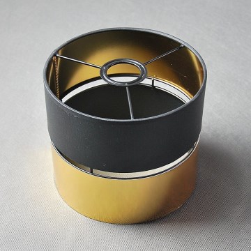 Abajur de substituição para candeeiro de mesa e candeeiro de parede HILTON E27 preto/dourado