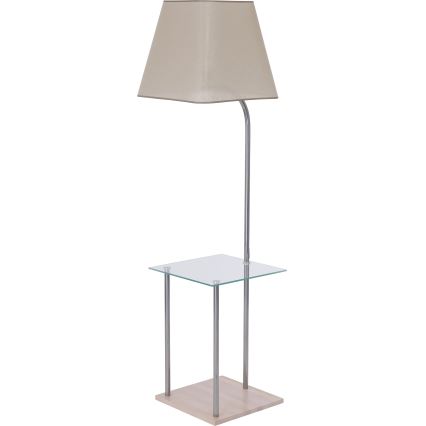 Abajur de substituição para candeeiro de pé EMMA E27 34,5x39,5 cm castanho