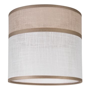 Abajur de substituição para lustre, candeeiro de mesa e candeeiro de parede ANDREA E27 d. 16 cm bege/cinzento