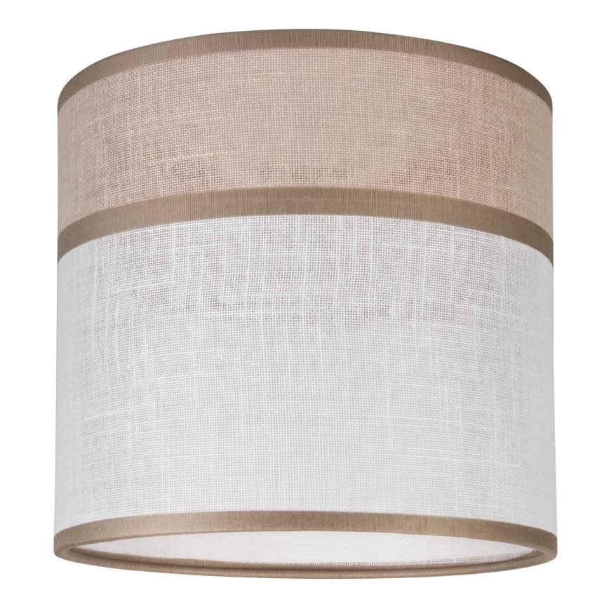 Abajur de substituição para lustre, candeeiro de mesa e candeeiro de parede ANDREA E27 d. 16 cm bege/cinzento