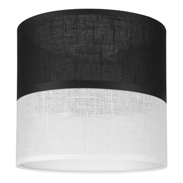 Abajur de substituição para lustre, candeeiro de parede e candeeiro de mesa ANDREA E27 d. 16 cm preto/branco