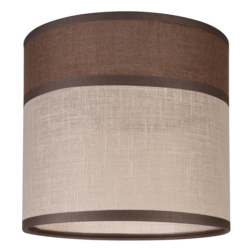 Abajur de substituição para lustre, candeeiro de pé e candeeiro de parede ANDREA E27 d. 16 cm castanho/bege