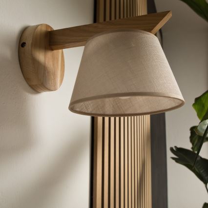 Abajur de substituição para lustre e candeeiro de parede ANTONIO E14 120x200 mm bege