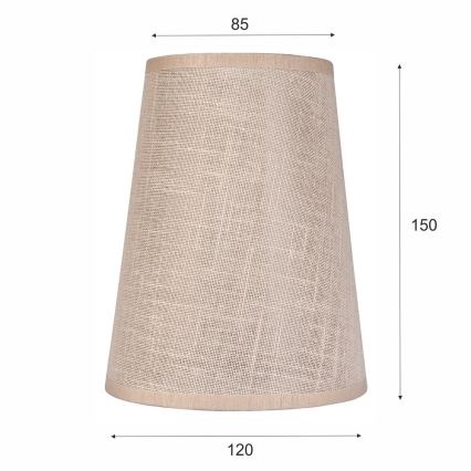 Abajur de substituição para lustre e candeeiro de parede ANTONIO E14 150x120 mm bege