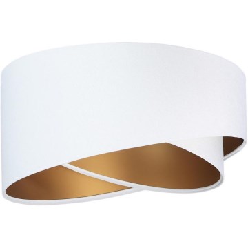 Abajur para candeeiro GALAXY E27 diâmetro 45 cm branco/dourado